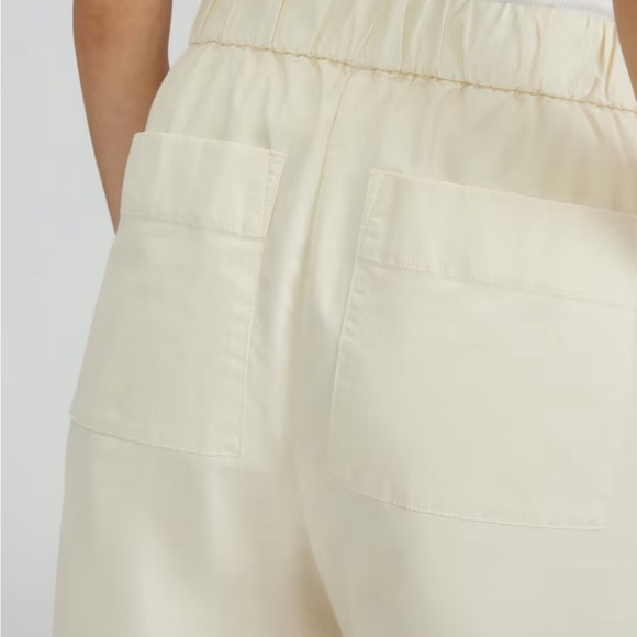 EVERLANE The Easy Pant Straight/Wide Leg Cream Color Organic Cotton Women medium - Picture 4 of 14